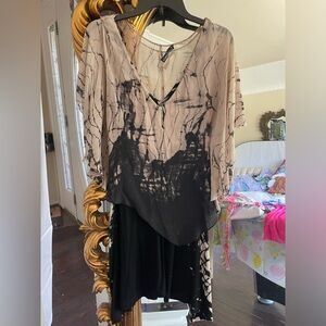 ❤️ Gypsy 05 Celebrity Fav Tie Dye super soft tank dress with sheer overlay ❤️ F2